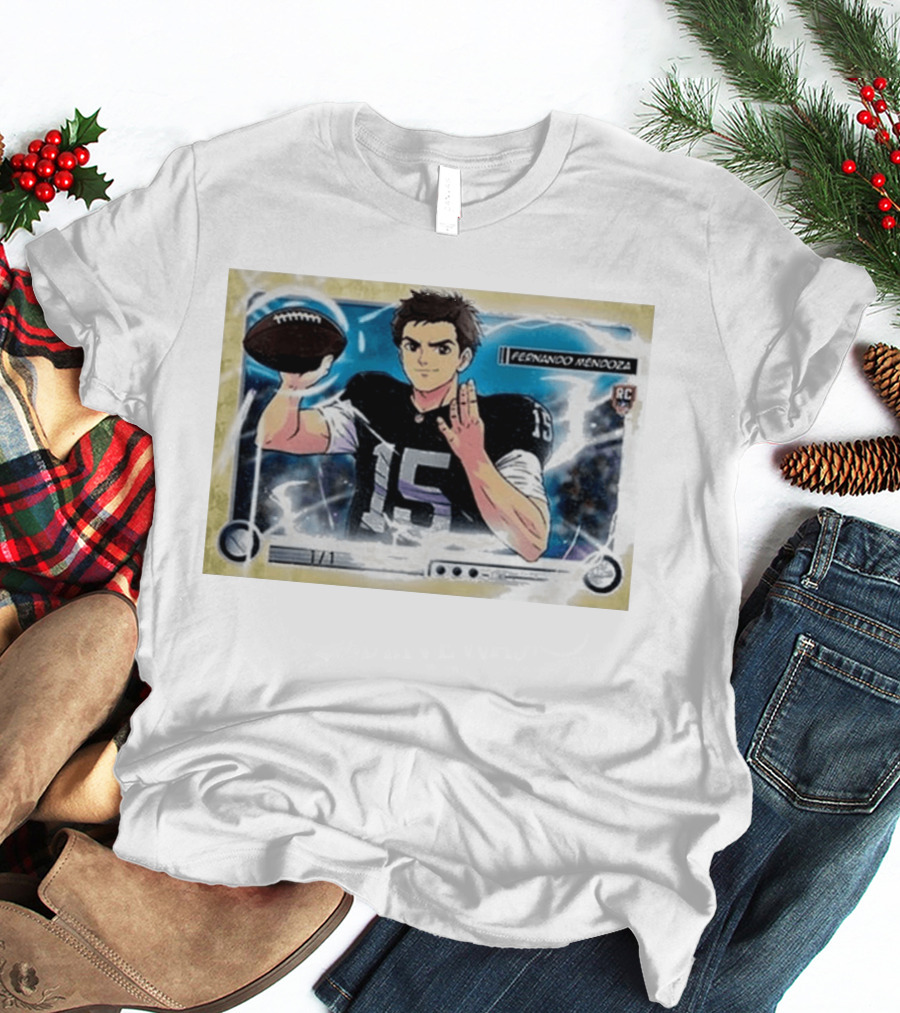 Fernando Mandoza Anime Football Trading Card Las Vegas RC Ultra Rare T-Shirt