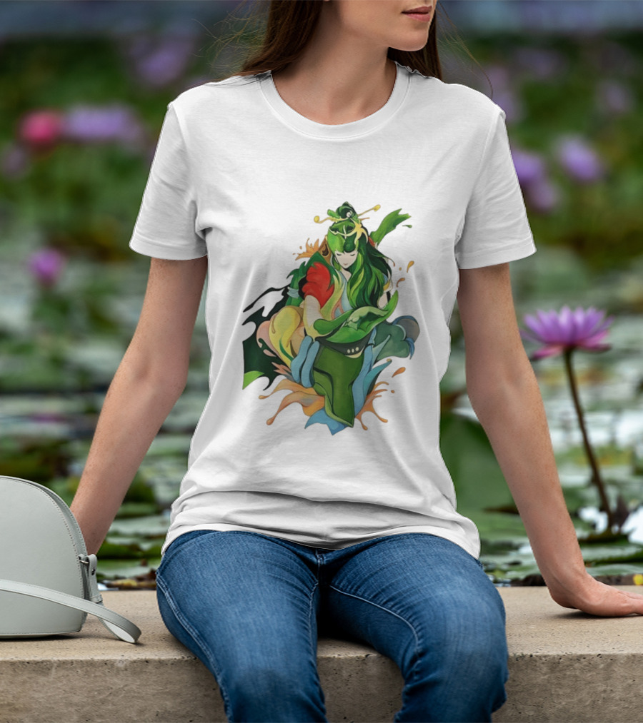 Shun Of Andromeda Saint Seiya Anime Character Art Green And Red T-Shirt