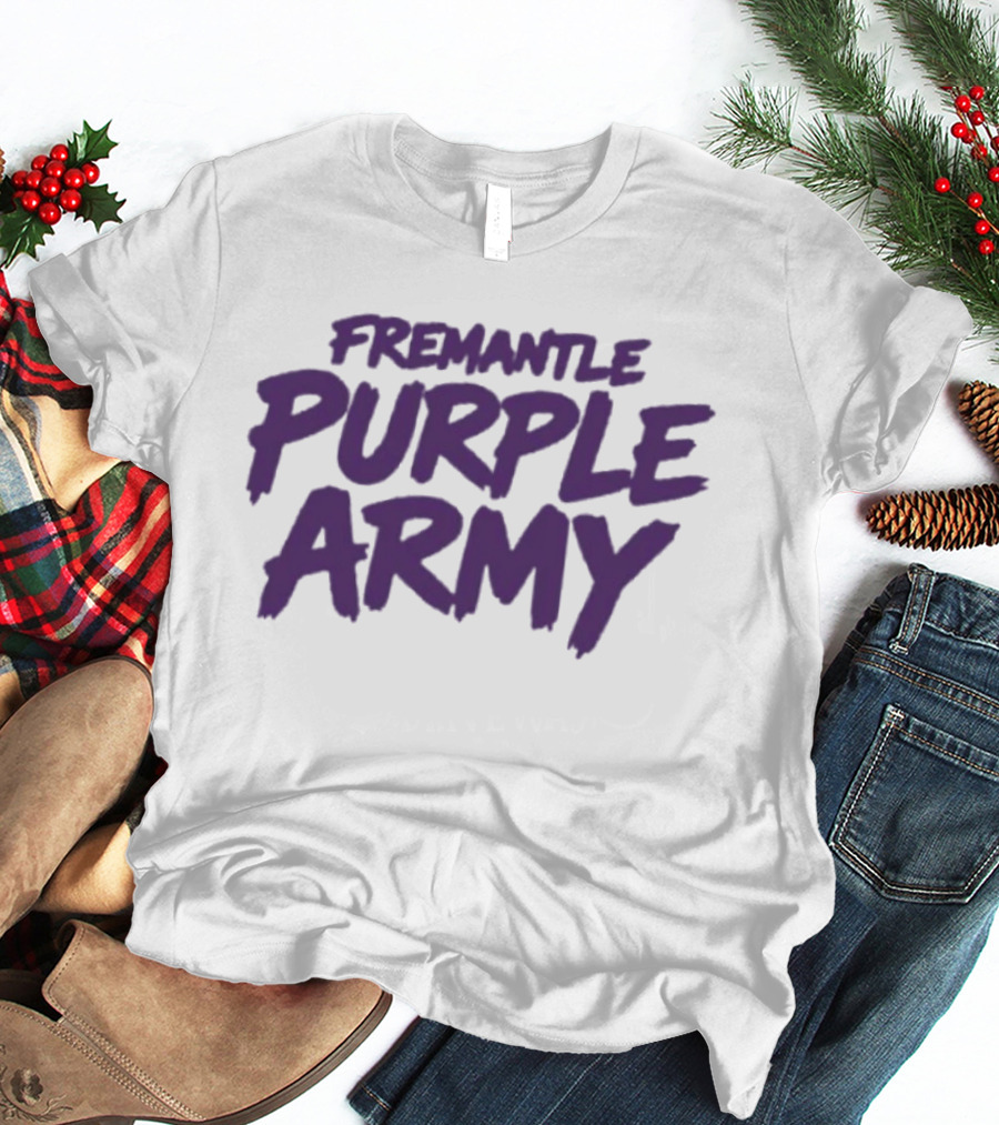 Fremantle Purple Army Supporters Fan Gear T-Shirt