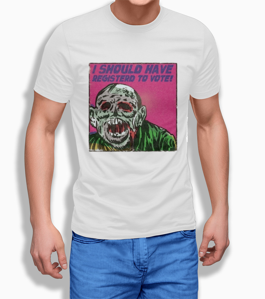 Zombie Meme I Should Have Registered To Vote תובבש Uteזחגרט Zombiebo T-Shirt