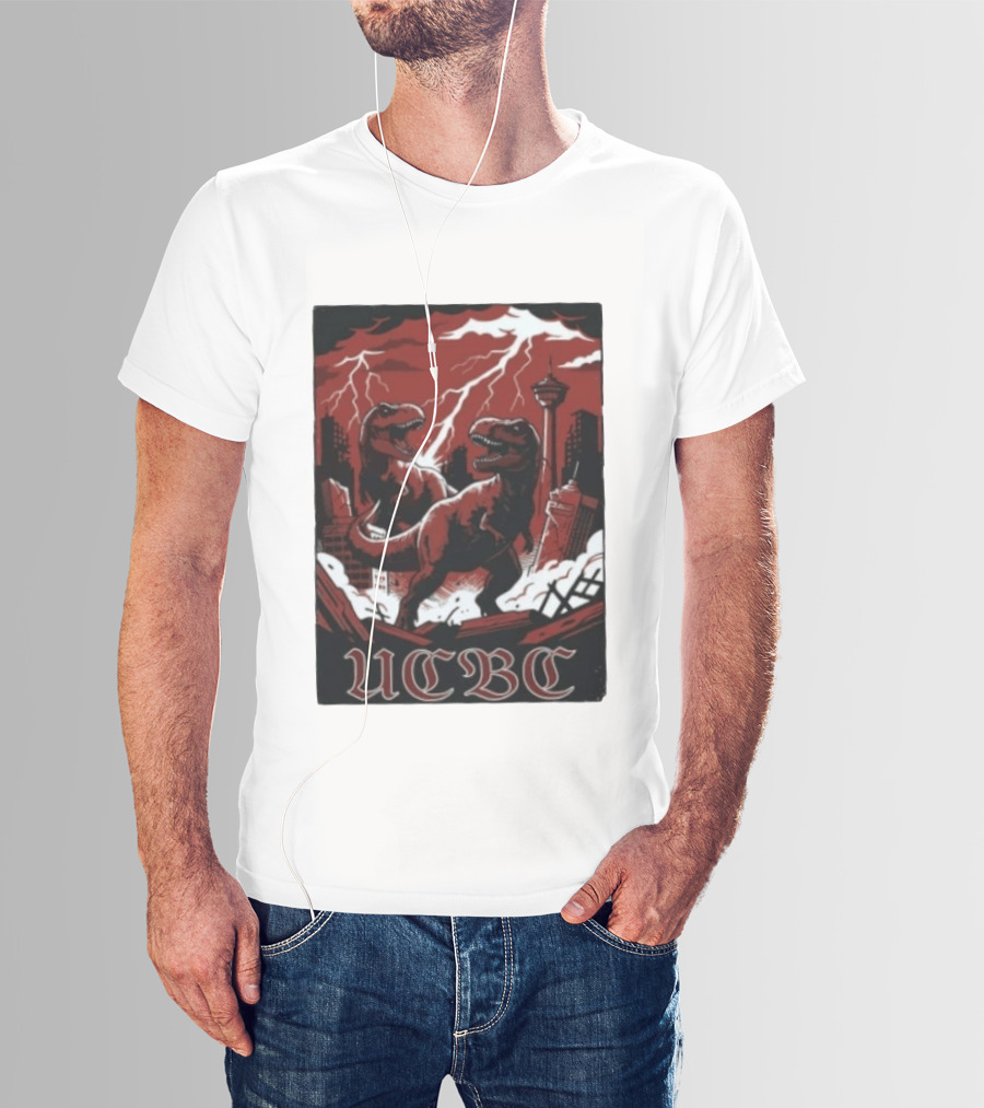 UCalgary UCBC Bhangra Rex Dinosaur City Destruction T-Shirt