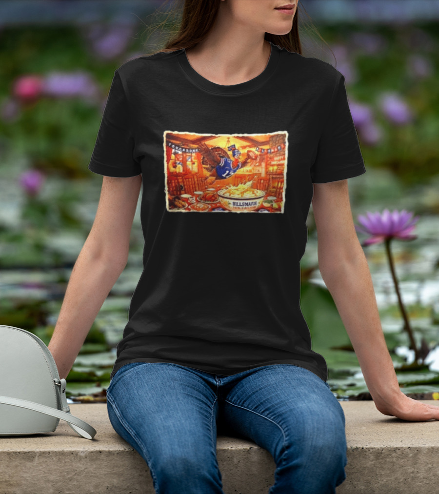BillsMafia Thanksgiving Feast Turkey Touchdown Buffalo Bills Holiday Celebration T-Shirt