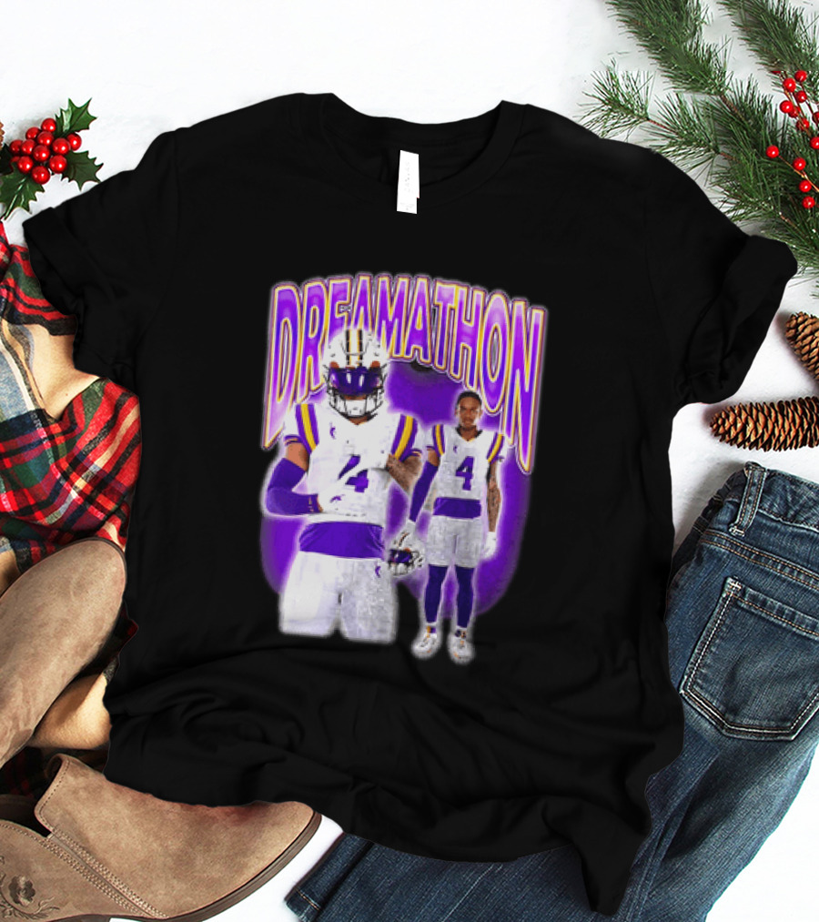 LSU Tigers Dreamathon Gotta Geaux To Work 2 Football 2 Sided T-Shirt