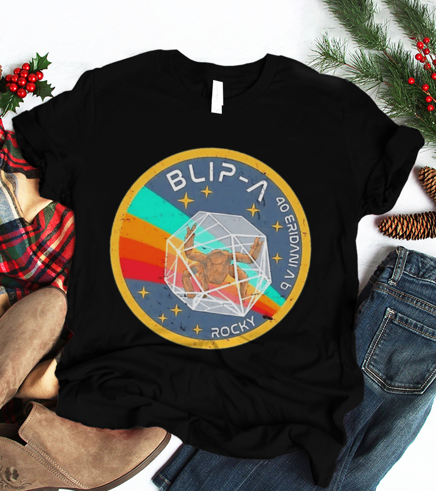 Blip A 40 Eridani A B Rocky Project Hail Mary Distressed Retro Astronaut T-Shirt