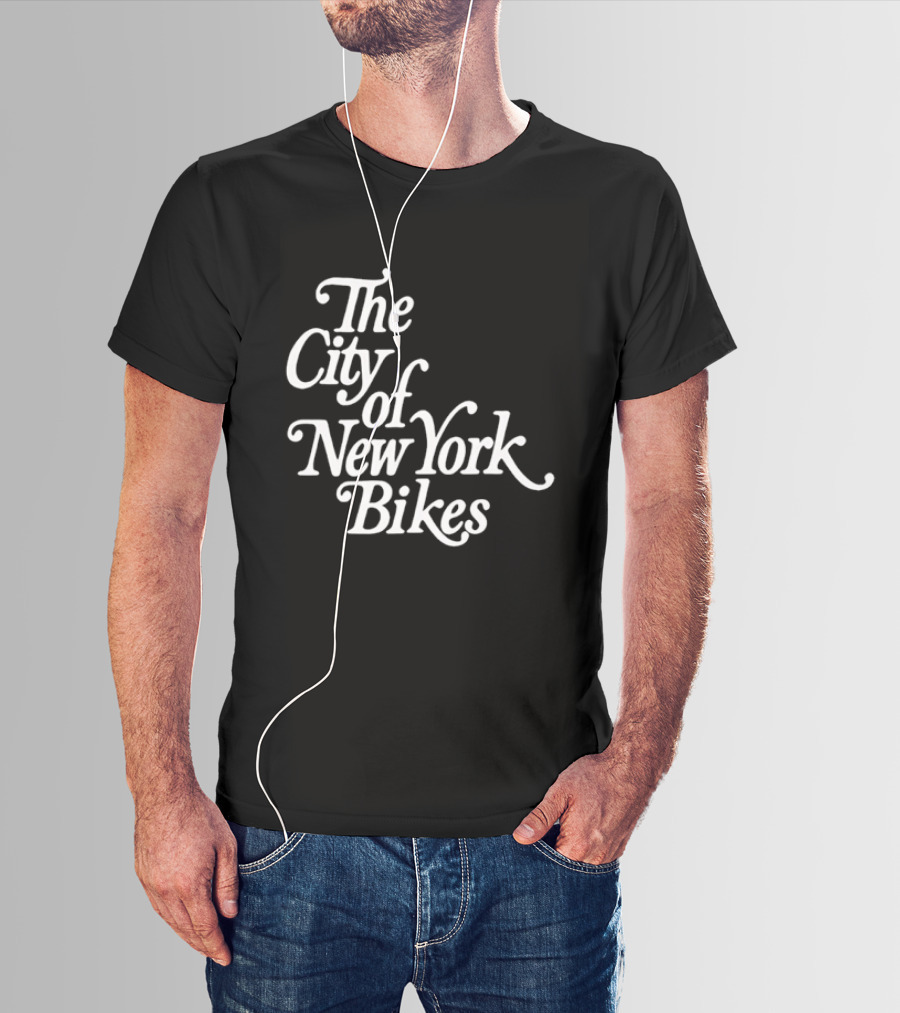 The City Of New York Bikes NYC Cycling Urban Bicycle Ride T-Shirt
