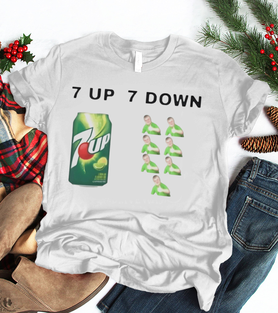 7 Up 7 Down Meme Soda Can With Seven Thumbs Up T-Shirt