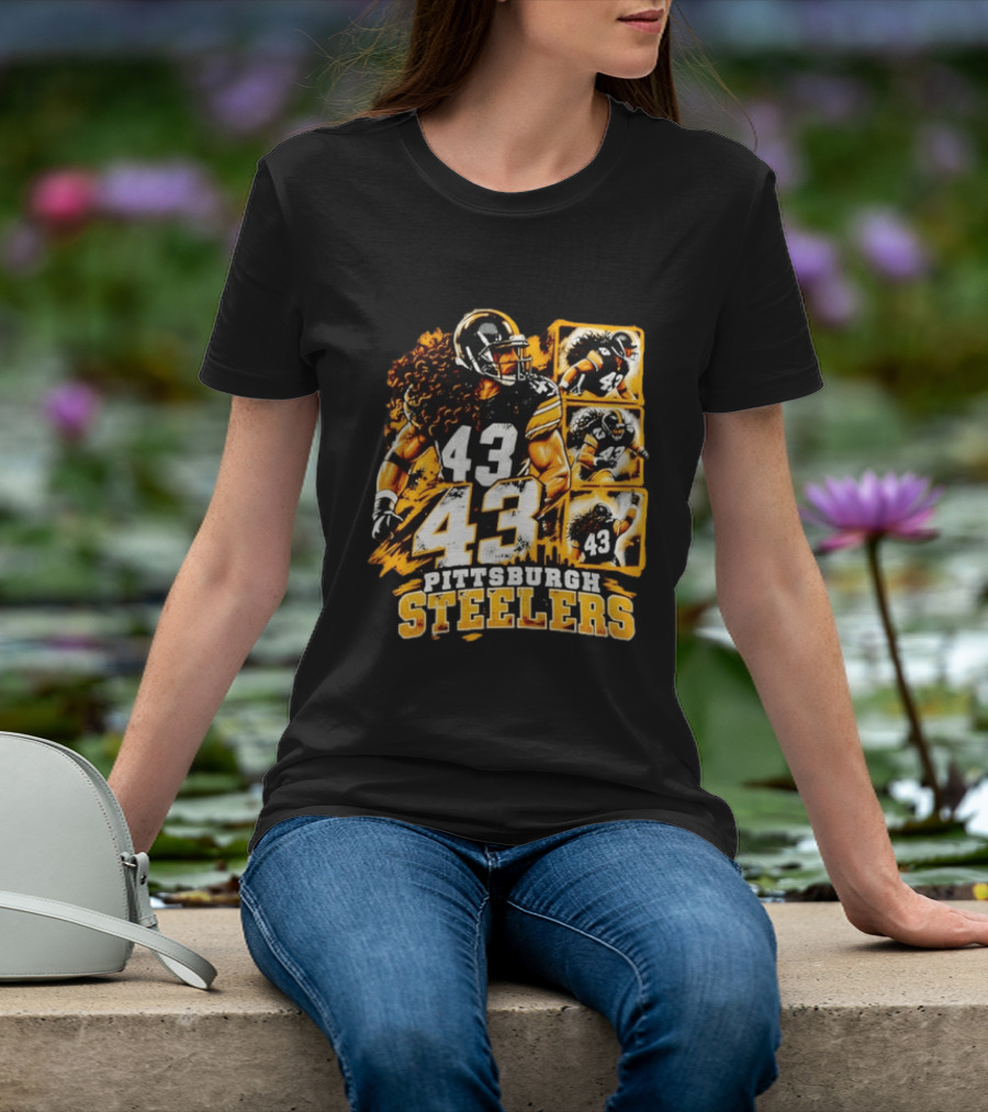 Troy Polamalu 43 Pittsburgh Steelers Football Legend T-Shirt