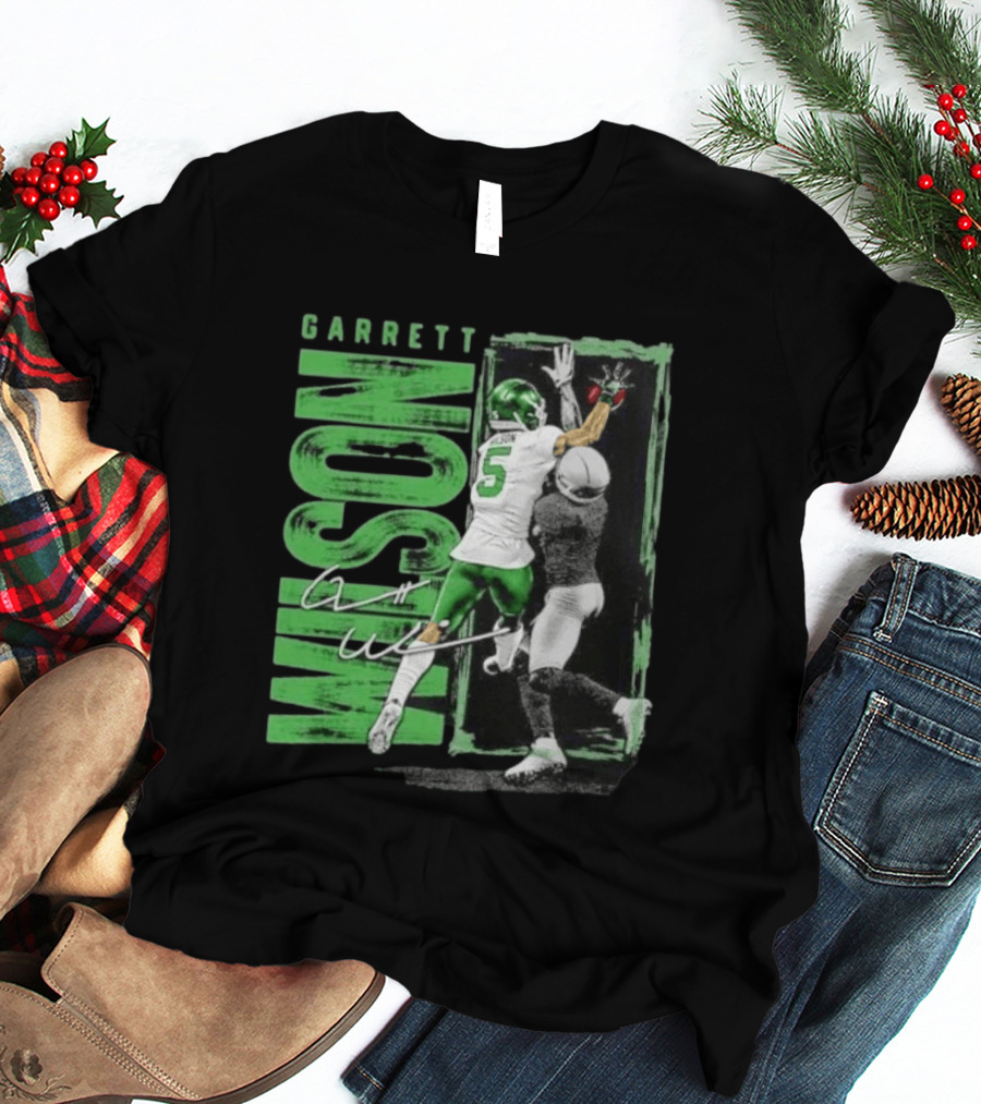 Garrett Wilson New York Jets Football Duo 5 Autograph Wilson Player Image T-Shirt