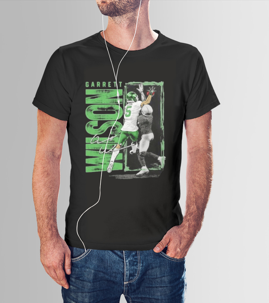 Garrett Wilson New York Jets Football Duo 5 Autograph Wilson Player Image T-Shirt