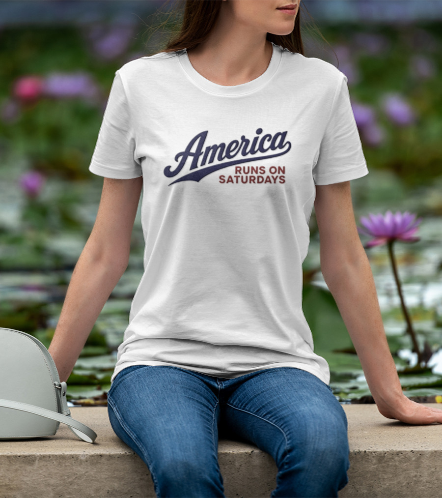 America Runs On Saturdays College Football T-Shirt
