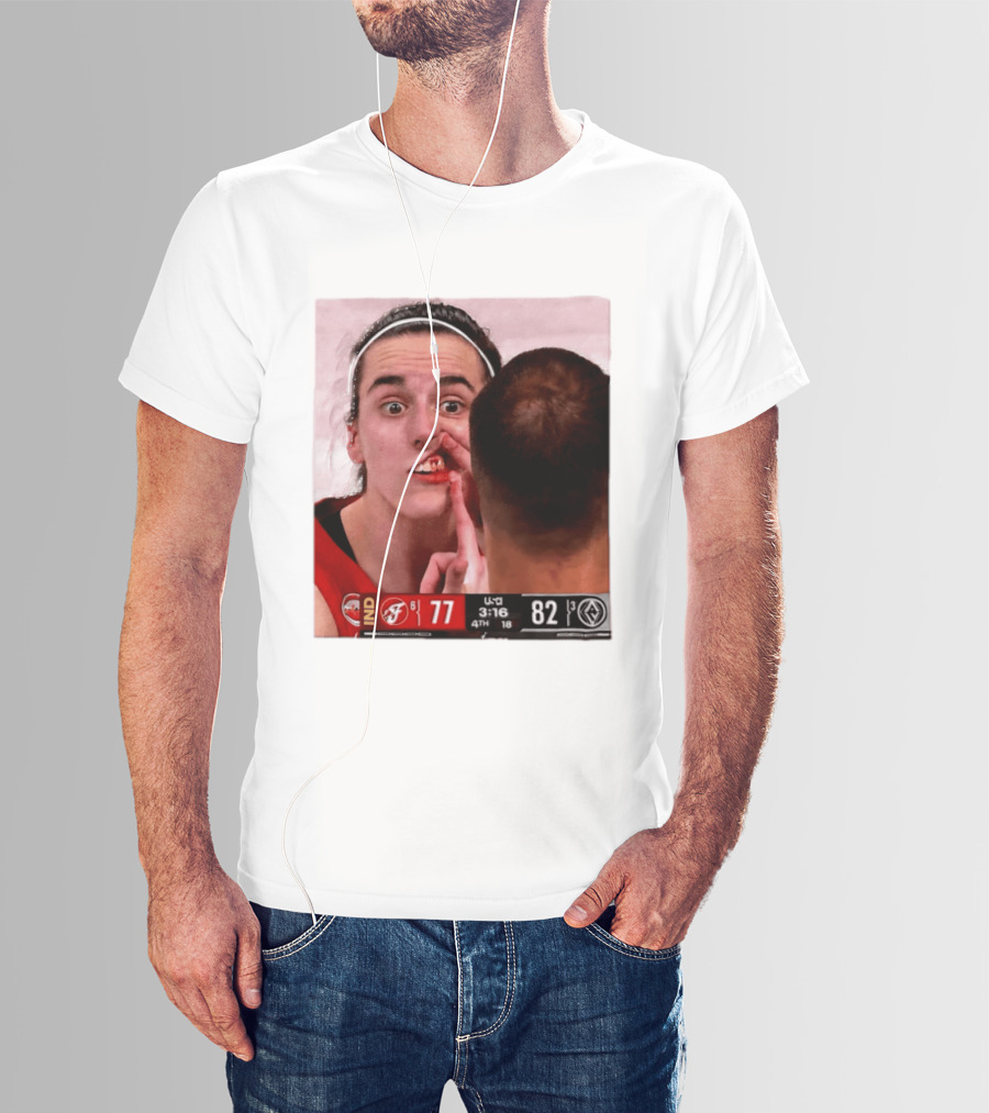 Caitlin Clark Injured Mouth Indiana Basketball Game Score 77 82 Fourth Quarter T-Shirt