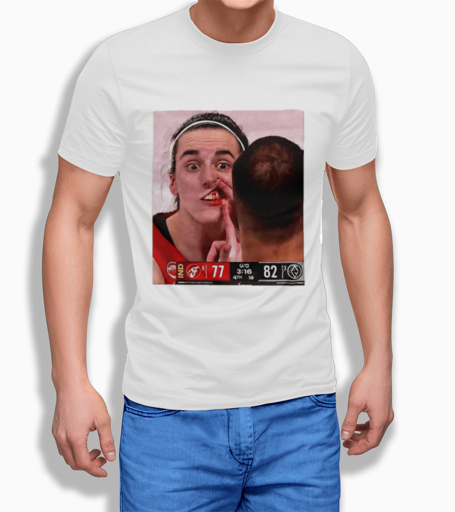 Caitlin Clark Injured Mouth Indiana Basketball Game Score 77 82 Fourth Quarter T-Shirt