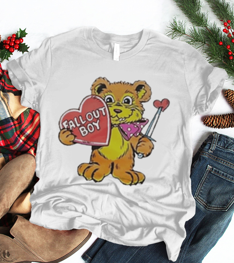 Fallout Boy Every Lover's Got A Little Dagger In Their Hand Bear Holding Heart T-Shirt