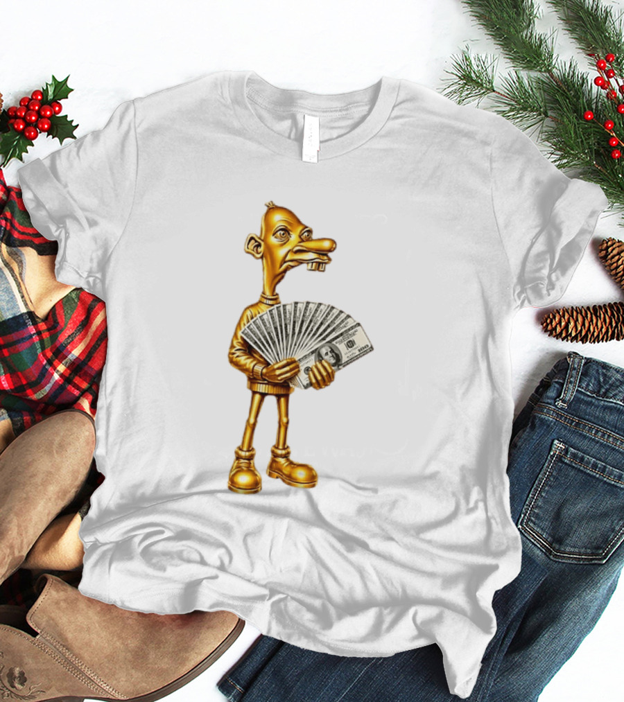 Greg Heffley Gold Money Meme With Cash Stack T-Shirt