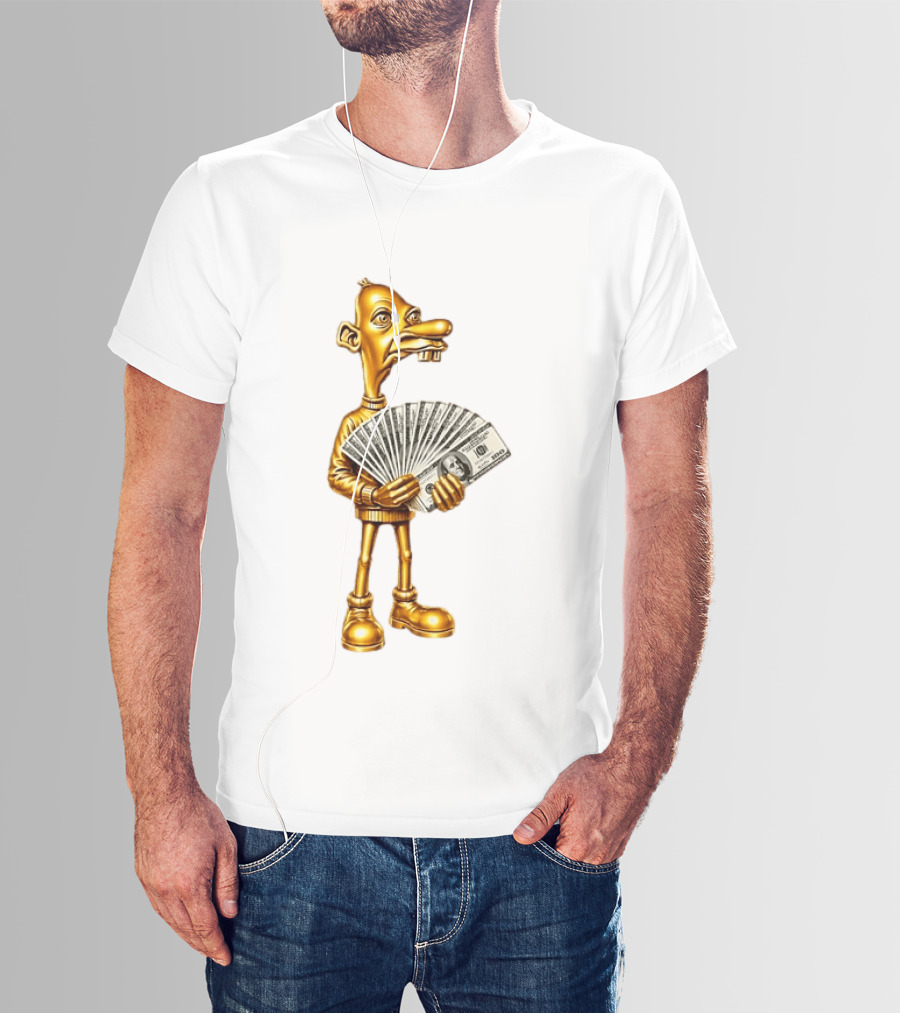 Greg Heffley Gold Money Meme With Cash Stack T-Shirt