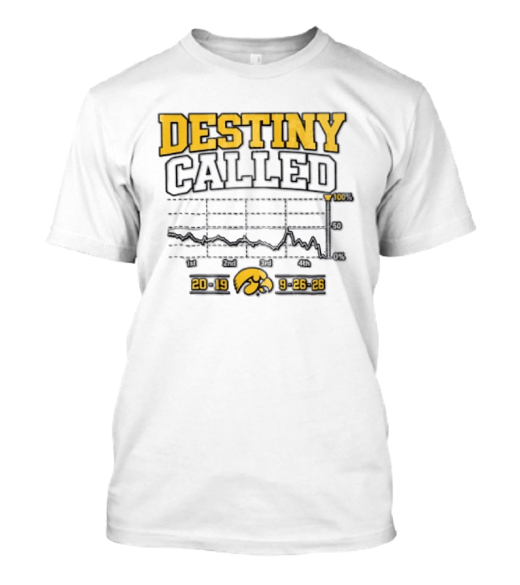 Destiny Called Iowa Hawkeyes Xavier Williams Performance Graph 2019 9 26 26 T-Shirt
