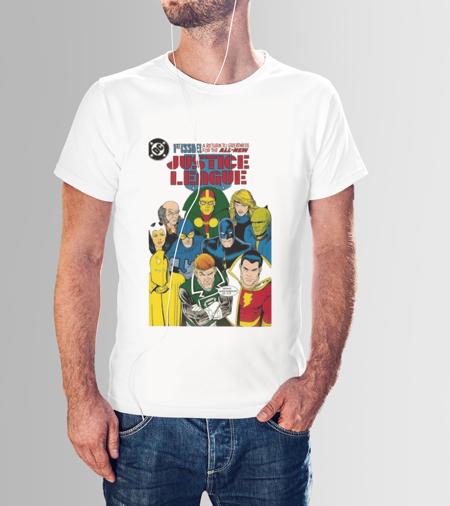 Justice League 1st Issue A Return To Greatness DC Comics Icons Bold Cover T-Shirt