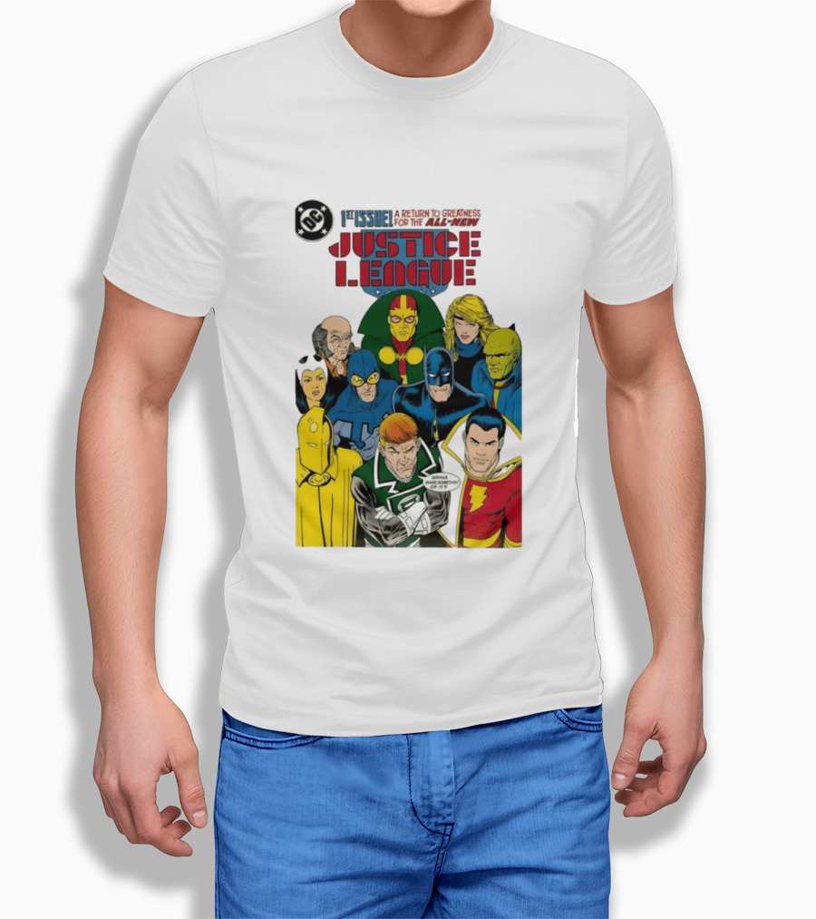 Justice League 1st Issue A Return To Greatness DC Comics Icons Bold Cover T-Shirt