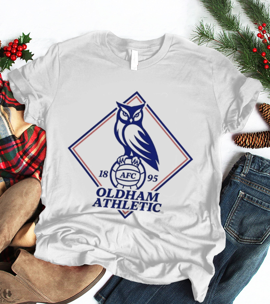 Oldham Athletic AFC 1895 Owl Emblem Football Club T-Shirt
