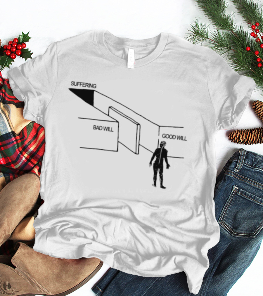 Suffering Between Material Will And Spiritual Will Perception Journey T-Shirt