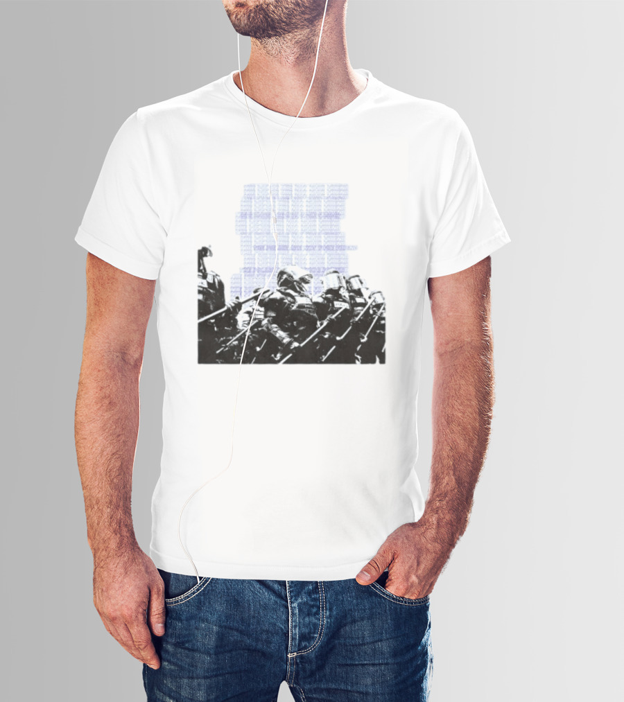 The Police Are Not Your Friend Protest Activism Text Riot Police Formation T-Shirt