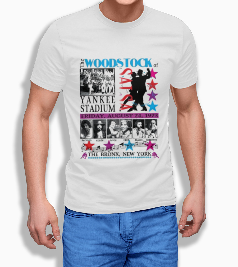 Woodstock Of Salsa Yankee Stadium August 24 1973 Pacheco Colón Lavoe Cruz Blades Barretto Bronx New York T-Shirt