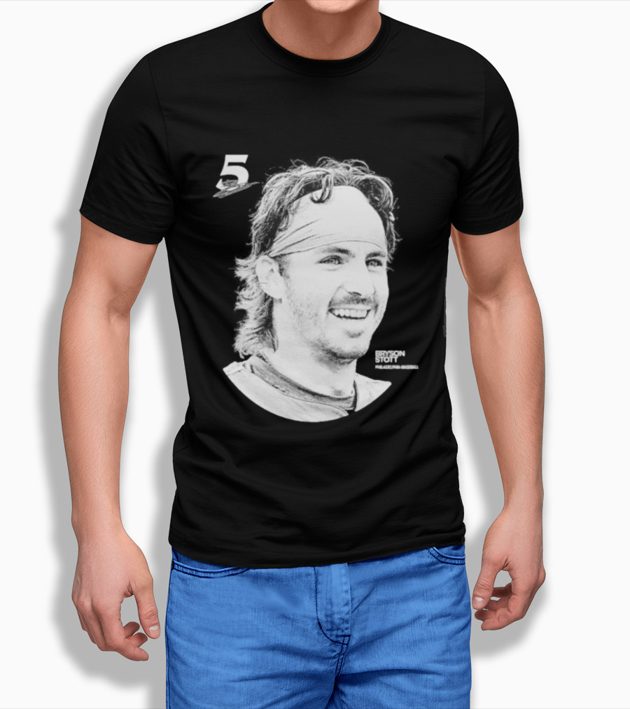 Philadelphia Baseball Bryson Stott 5 Halftone T-Shirt