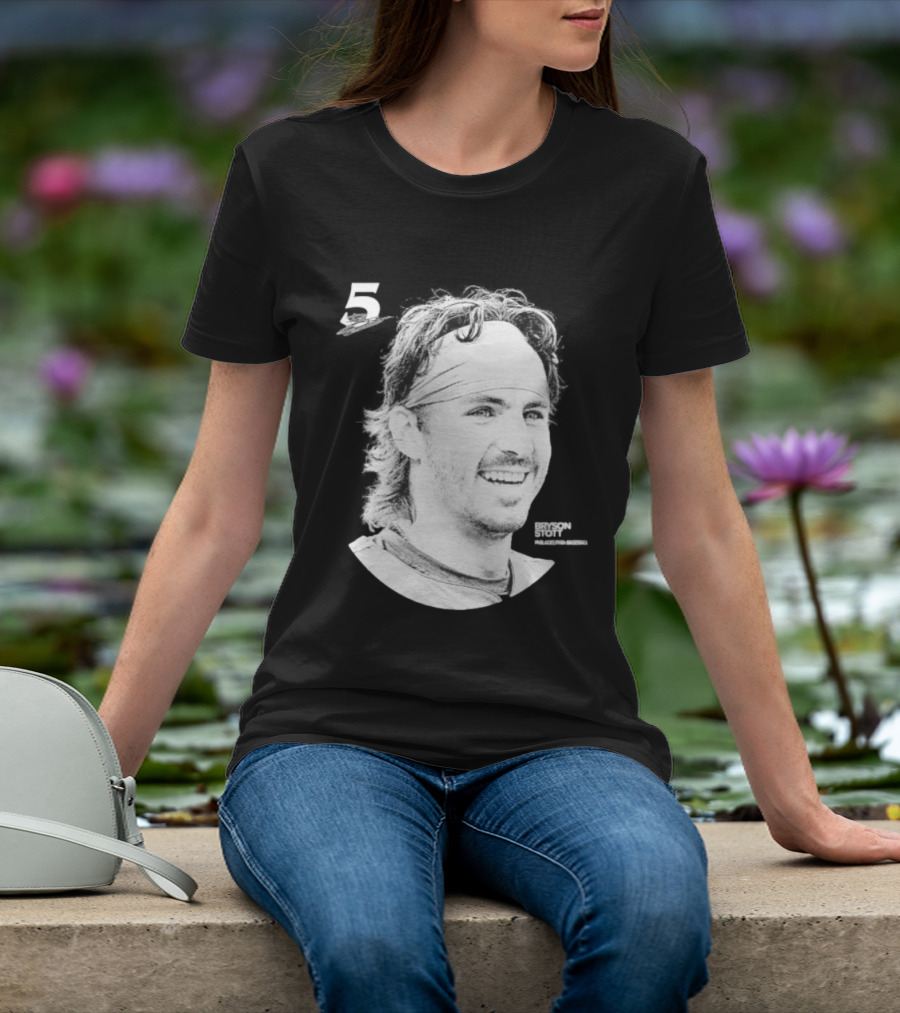 Philadelphia Baseball Bryson Stott 5 Halftone T-Shirt