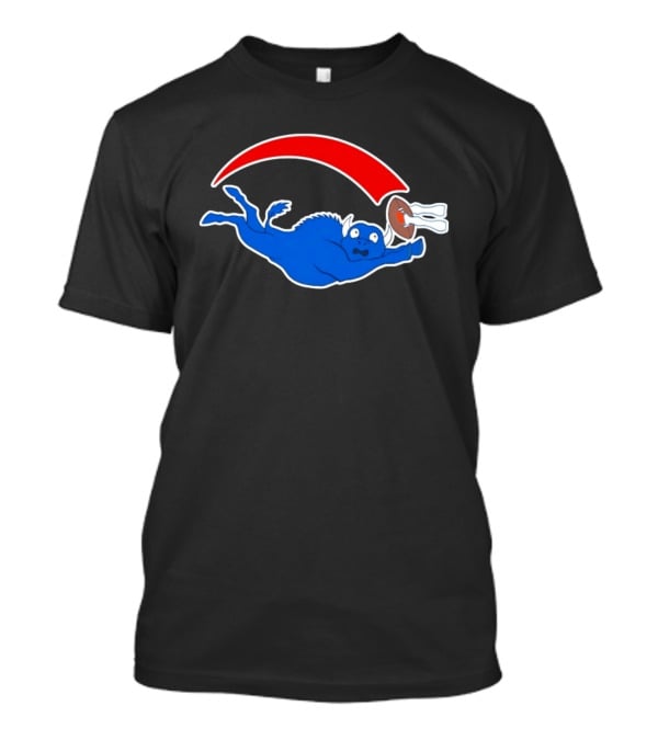 Buffalo Bills Cartoon Parody Football Logo Flying Blue Buffalo T-Shirt