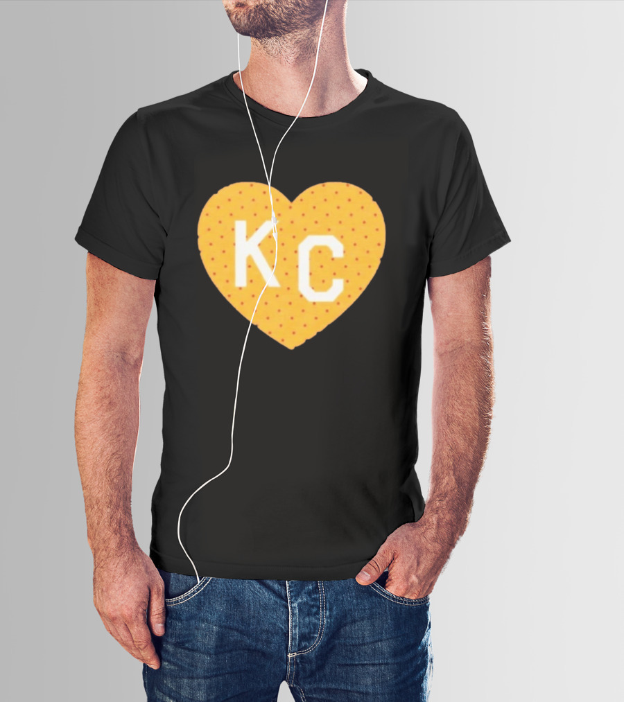 Kansas City Chiefs KC Heart Polka Dot Fan T-Shirt