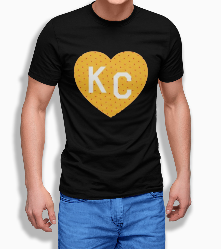 Kansas City Chiefs KC Heart Polka Dot Fan T-Shirt