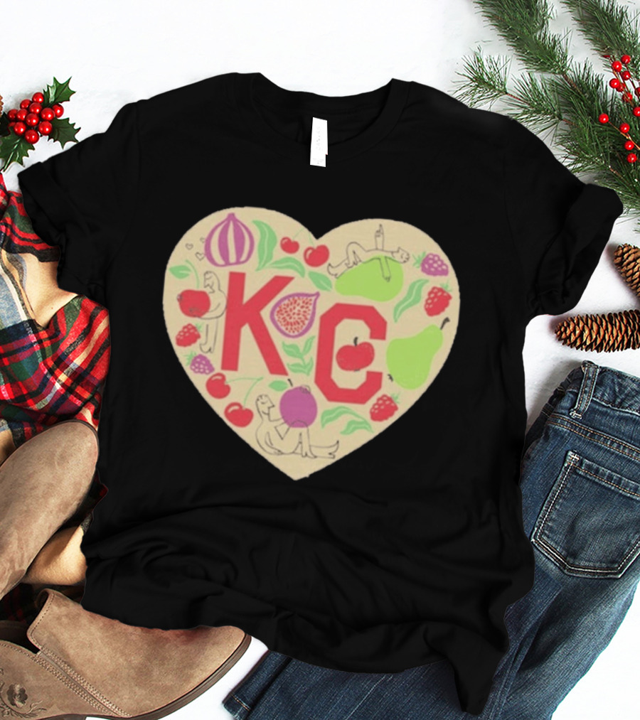 KC Heart Fruits And Figures Kansas City Giving Grove T-Shirt