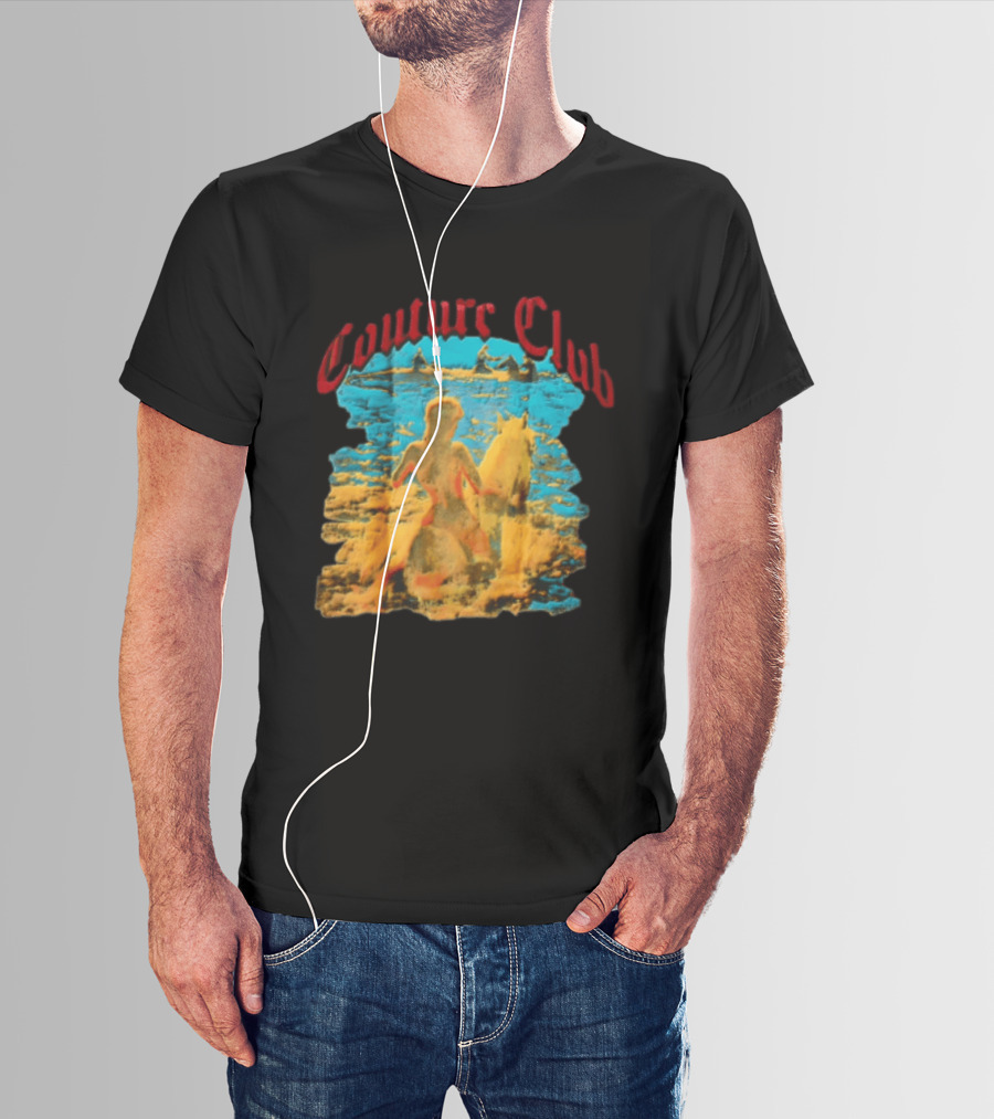 Couture Club Woman Riding Horse Scenic Painting T-Shirt
