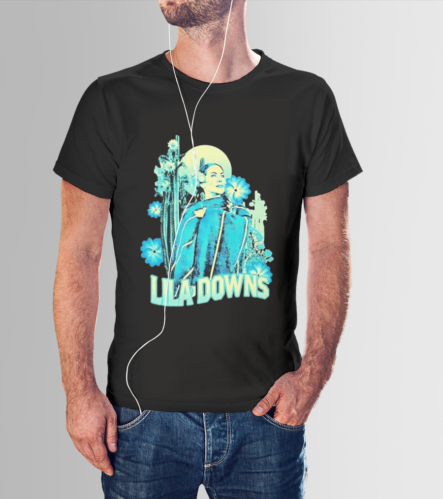 Lila Downs Mexican Cactus Floral T-Shirt