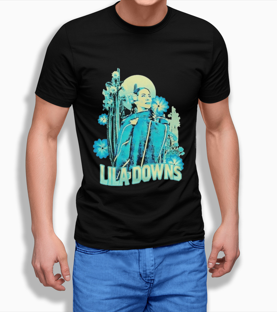 Lila Downs Mexican Cactus Floral T-Shirt