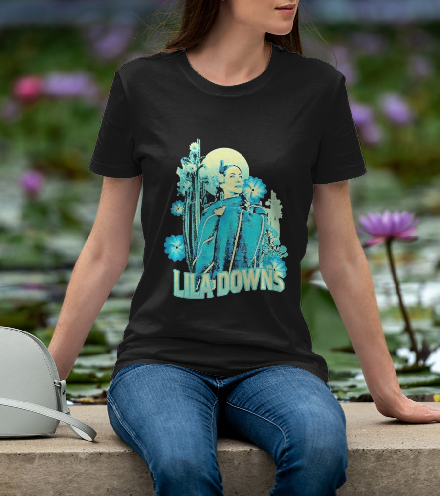 Lila Downs Mexican Cactus Floral T-Shirt
