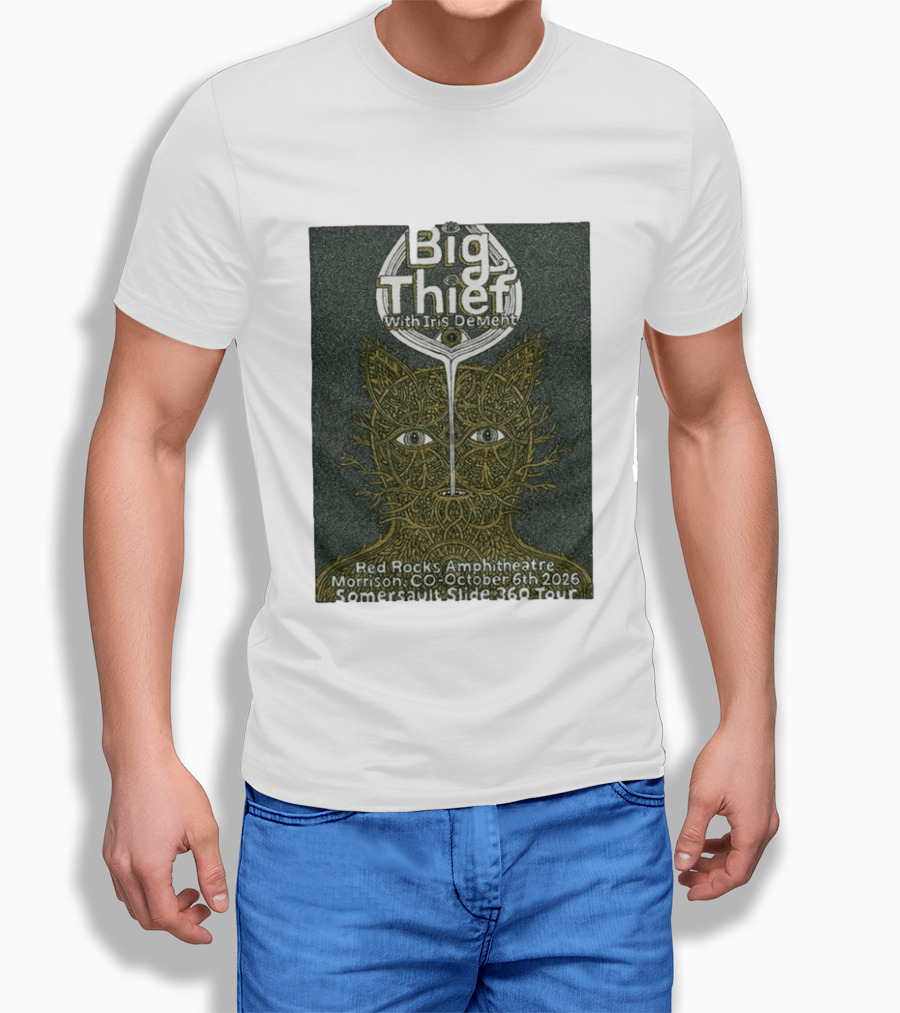 Big Thief With Iris Dement October 6 2026 Red Rocks Amphitheatre Somersault Slide 360 Tour Event Morrison CO T-Shirt