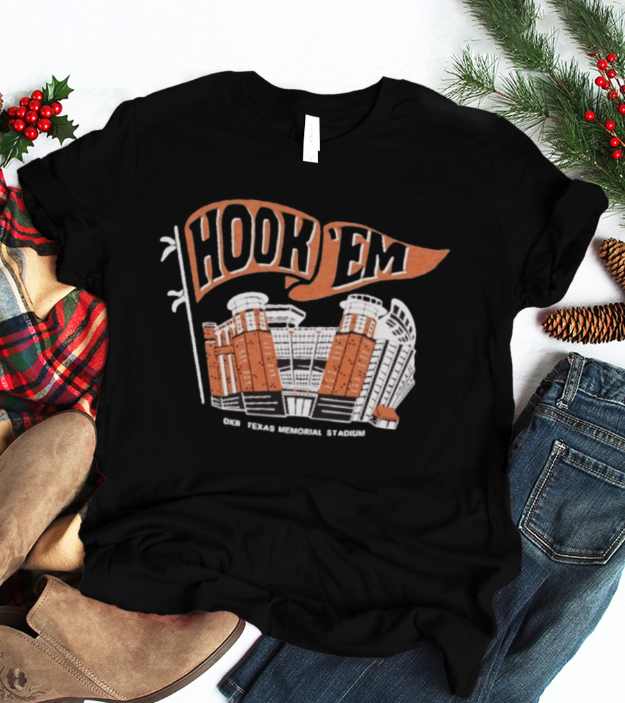 Hook 'Em DKR Texas Memorial Stadium Flag T-Shirt