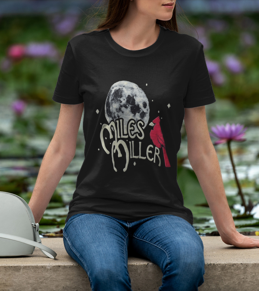 Miles Miller Cardinal Bird Moon Stars T-Shirt