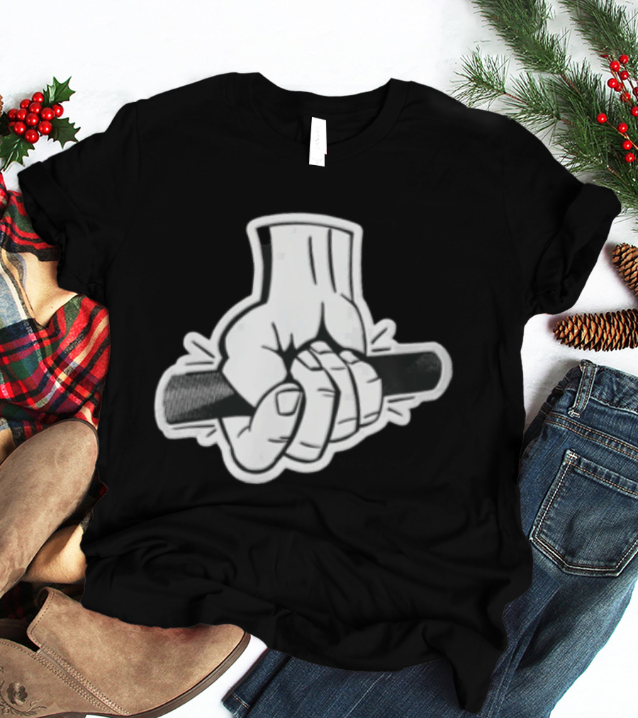 Hand Holding Black Bar T-Shirt