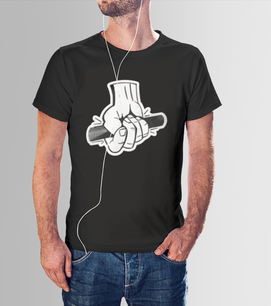 Hand Holding Black Bar T-Shirt