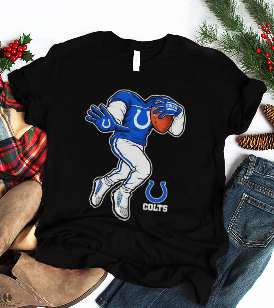 Indianapolis Colts Toddler Yard Rush II Football Player Colts Horseshoe T-Shirt