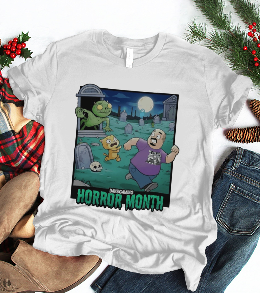 DansGaming Horror Month Twitch Streamer Graveyard Adventure T-Shirt