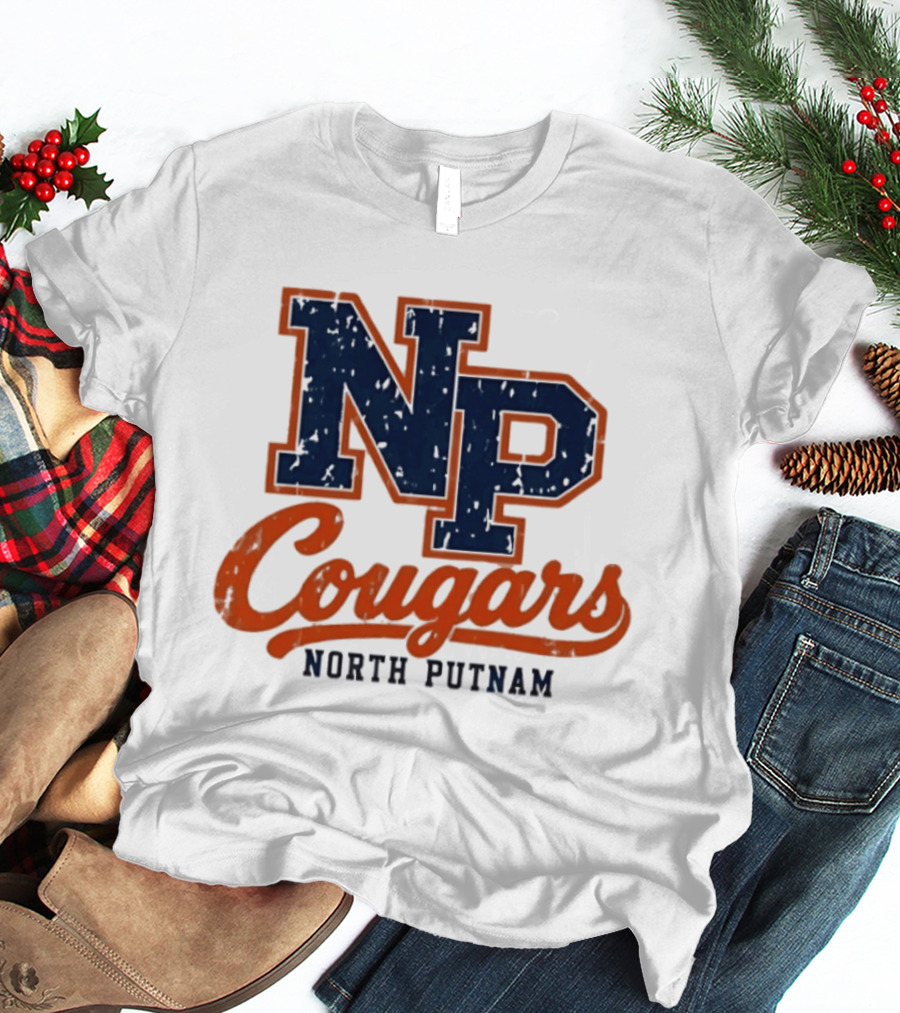 North Putnam Cougars NP Distressed Vintage Sports Team T-Shirt