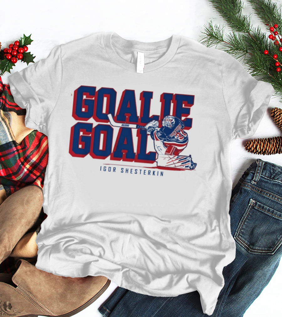 Igor Shesterkin Goalie Goal New York Rangers T-Shirt