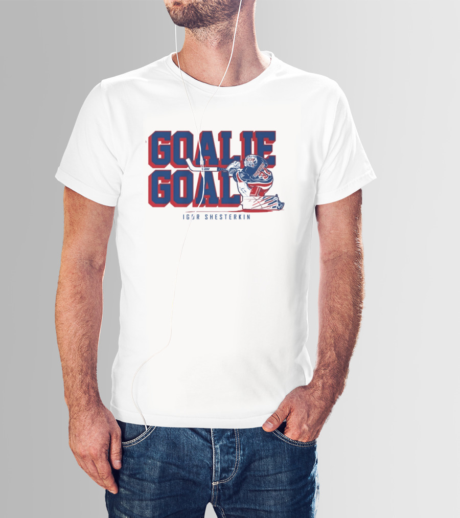 Igor Shesterkin Goalie Goal New York Rangers T-Shirt