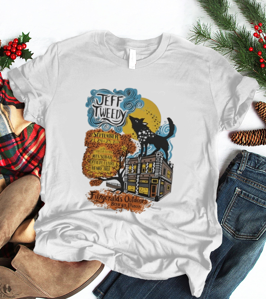 Jeff Tweedy September 24 25 2026 With Mavis Staples FitzGeralds Outdoors Berwyn Illinois T-Shirt