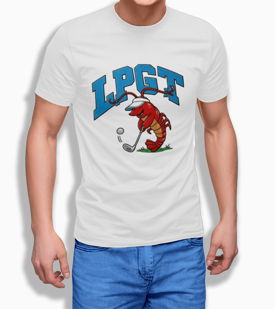 Lobster Playing Golf LPGT Fun T-Shirt