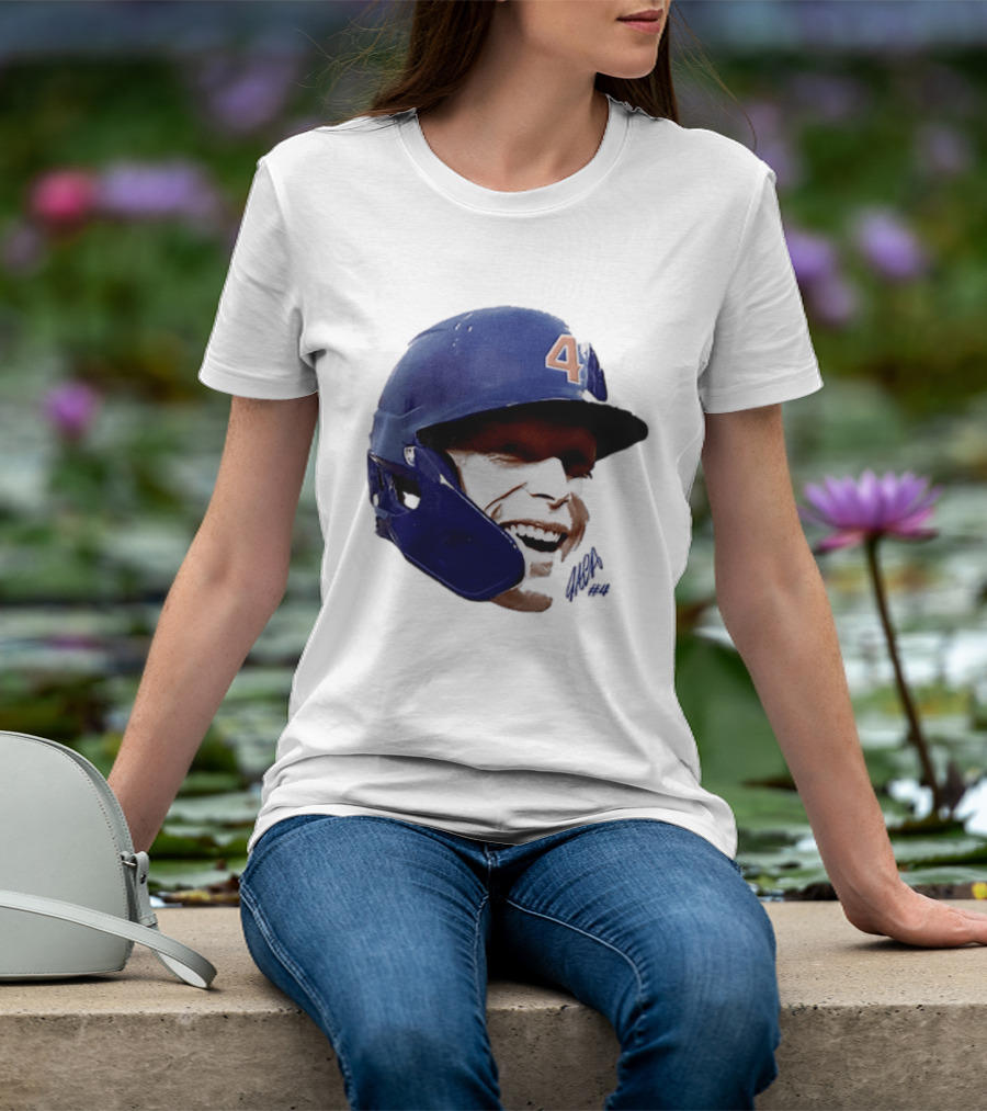 Pete Crow Armstrong Chicago Cubs Big Head Number 40 Baseball T-Shirt