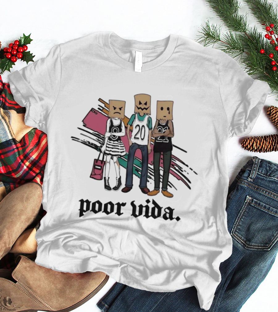 Poor Vida Paper Bag Heads 9 20 21 T-Shirt